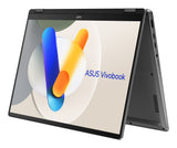 ASUS Vivobook 14 Flip TP3407SA-QL003W Copilot+ PC Intel Core Ultra 5 226V Hybrid (2-i-1) 35,6 cm (14") Berøringsskærm WUXGA 16 GB LPDDR5x-SDRAM 512 GB SSD Wi-Fi 7 (802.11be) Windows 11 Home Tysk Grå