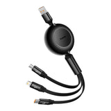 Baseus CAMJ010101 USB-kabel USB 2.0 1,1 m USB A USB C/Micro-USB B/Lightning 0,48 Gbit/sek. 66 W Sort