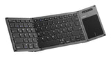 Inateck KB06101_STEEL GRAY tastatur Hjem RF trådløs + Bluetooth QWERTZ Engelsk Sort