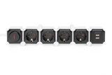 Digitus DA-70620 stikdåse 1,6 m 4 AC stikkontakt(er) Indendørs Sort, Hvid