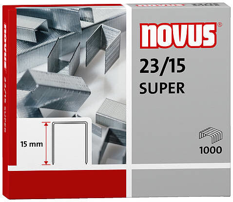 Novus 23/15 SUPER Hæftepakker 1000 hæfteklammer