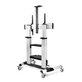 StarTech.com 1110C-MOBILE-TV-CART tv-beslag 2,54 m (100") Sort, Sølv