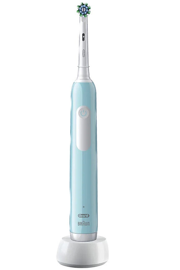 Oral-B Pro 1 Cross Action Voksen Roterende tandbørste Blå, Hvid