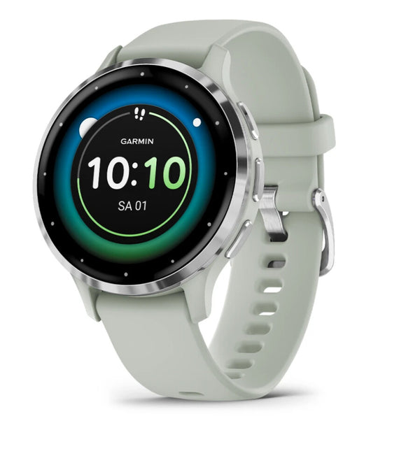 Garmin Venu 3S 3,05 cm (1.2") AMOLED 41 mm Digital 390 x 390 pixel Berøringsskærm Grå, Sølv Wi-Fi GPS (satellit)