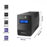 Qoltec Monolith UPS-enhed Dobbeltkonvertering (online) 0,85 kVA 480 W 2 AC stikkontakt(er)