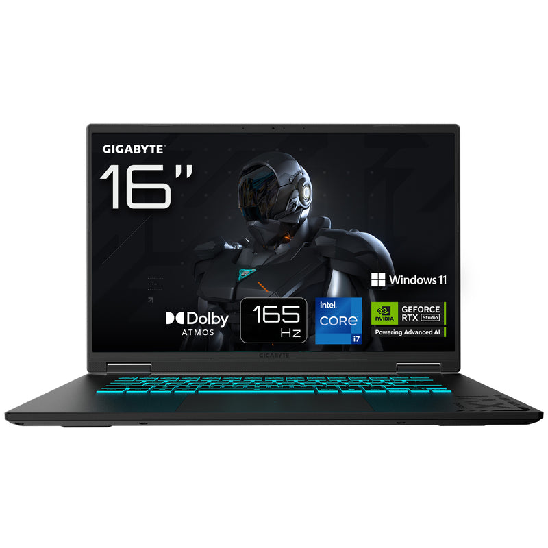 GIGABYTE Gaming A16 CVHI3FR894SH Intel® Core™ i7 i7-13620H Laptop 40,6 cm (16") WUXGA 16 GB DDR5-SDRAM 1 TB SSD NVIDIA GeForce RTX 5060 Wi-Fi 6E (802.11ax) Windows 11 Home Fransk Sort