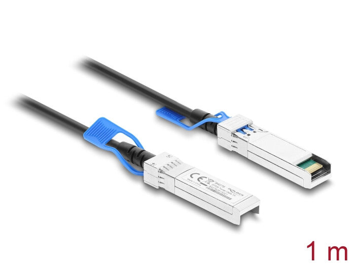 DeLOCK 84076 InfiniBand og fiberoptisk kabel 1 m SFP28 Twinax Sort