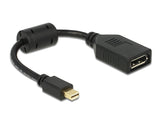 DeLOCK 65554 DisplayPort kabel 0,21 m Mini DisplayPort Sort