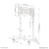 Neomounts FL55-975BL1 multimedie vogn & stand Sort Fladt panel Multimedie kurv/trolley
