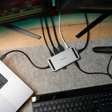 Targus DOCK429GL dockingstation Ledningsført USB4 Sølv
