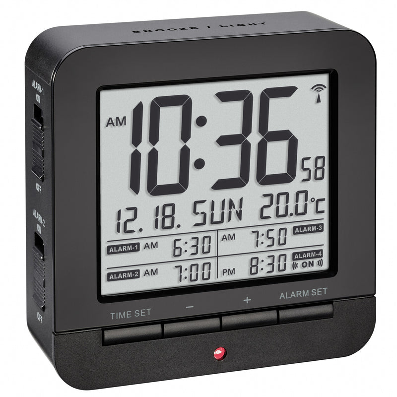 TFA-Dostmann 60.2536 Digital alarmur Sort