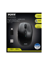 Port Designs 900715 mus Kontor Højre hånd RF trådløs + Bluetooth Optisk 2400 dpi