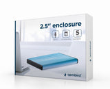 Gembird EE2-U3S-3-B drevkabinet HDD kabinet Blå 2.5"