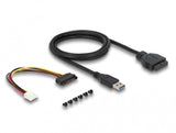 DeLOCK 64166 drive bay panel 8,89 cm (3.5") I/O panel med porte Sort
