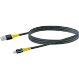 Schwaiger WKUM10 511 USB-kabel USB 2.0 1,2 m USB A Micro-USB B 0,48 Gbit/sek. Sort, Gul