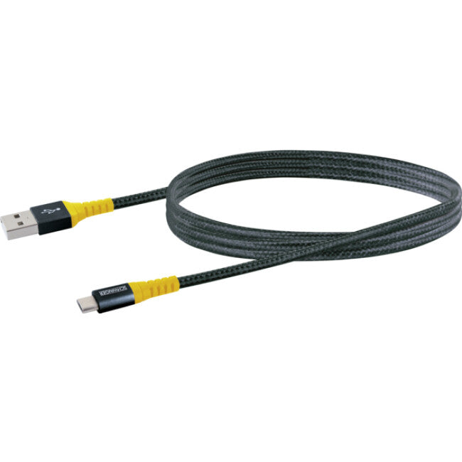 Schwaiger WKUM10 511 USB-kabel USB 2.0 1,2 m USB A Micro-USB B 0,48 Gbit/sek. Sort, Gul