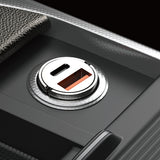 DUDAO R3MAX USB+ USB-C 48W Car Charger Universel Grå Cigartænder Hurtig opladning Automatisk