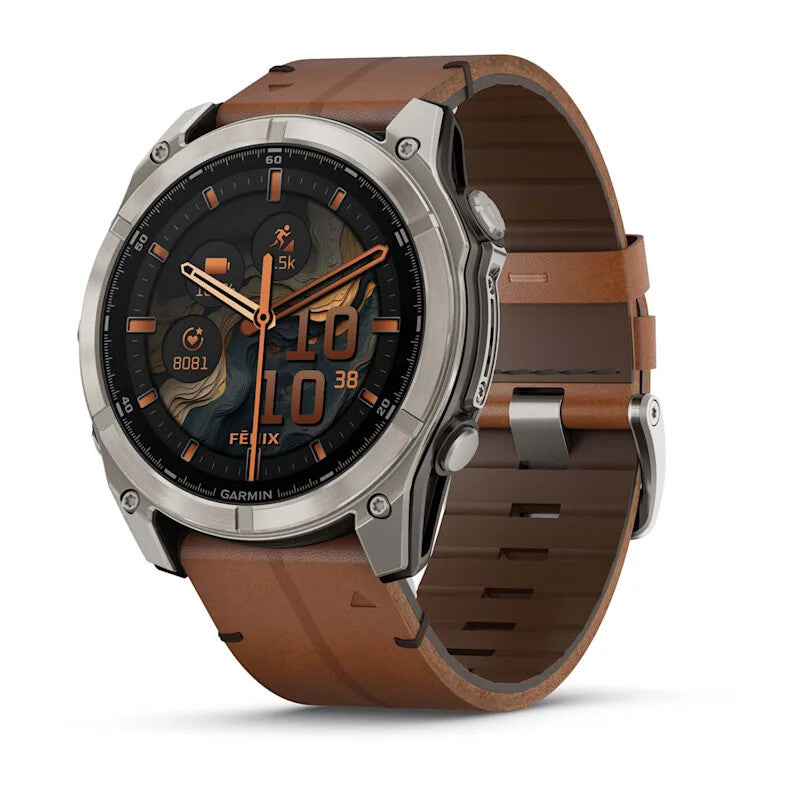 Garmin Fenix 8 3,56 cm (1.4") AMOLED 51 mm Digital 454 x 454 pixel Berøringsskærm Titanium Wi-Fi GPS (satellit)