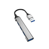 DUDAO 4-IN-1 multi-functional USB hub Charging Ledningsført USB 3.2 Gen 1 (3.1 Gen 1) Type-A Grå