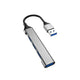 DUDAO 4-IN-1 multi-functional USB hub Charging Ledningsført USB 3.2 Gen 1 (3.1 Gen 1) Type-A Grå