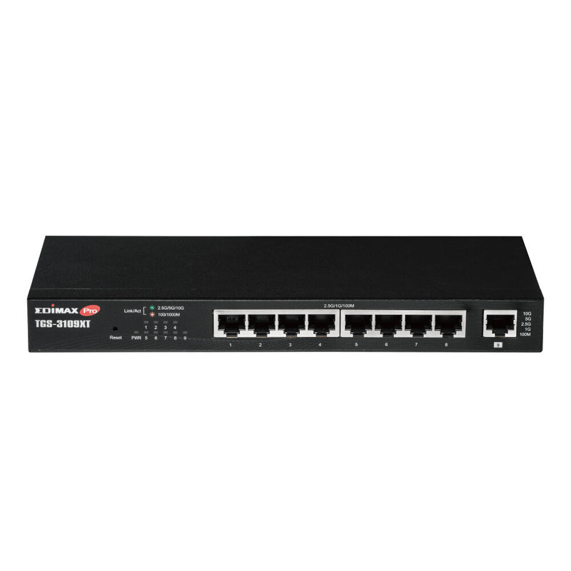 Edimax TGS-3109XT netværksswitch Administreret 2.5G Ethernet (100/1000/2500) Desktop Sort