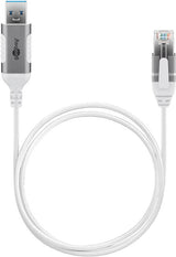 Goobay 74382 kabel kønsskifter USB 3.0 type A RJ45 Hvid