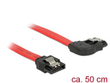 DeLOCK 83969 SATA-kabel 0,5 m SATA 7-pin Sort, Rød