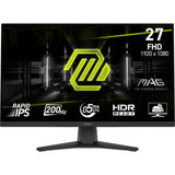 MSI MAG 272F computerskærm 68,6 cm (27") 1920 x 1080 pixel Fuld HD Sort