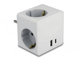 DeLOCK 11501 strømstik adapter Type F Hvid