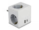 DeLOCK 11501 strømstik adapter Type F Hvid