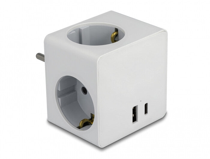 DeLOCK 11501 strømstik adapter Type F Hvid