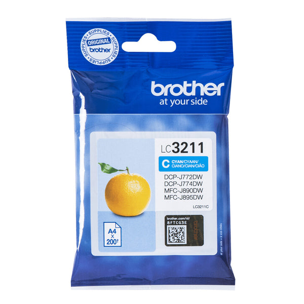 Brother LC3211C blækpatron 1 stk Original Standard udbytte Blå