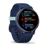 Garmin Vivoactive 5 3,05 cm (1.2") AMOLED 42 mm Digital 390 x 390 pixel Berøringsskærm Blå Wi-Fi GPS (satellit)