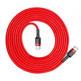 Baseus CATKLF-H09 USB-kabel 2 m USB C Sort, Rød
