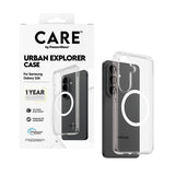 PanzerGlass CARE™ by ® Urban Explorer Case Transparant m. Hvid Qi Samsung Galaxy S26