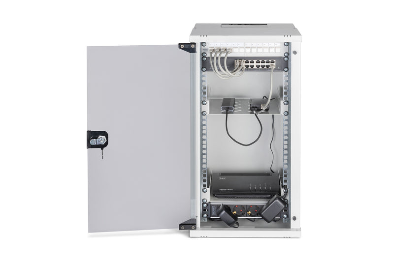 Digitus DN-49104-SET stativ 12U Vægmonteret stativ Grå