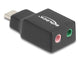 DeLOCK 67128 kabel kønsskifter 1 x USB 2.0 C 2 x 3.5 mm Sort