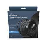 MediaRange MRCS243 USB-kabel USB 3.2 Gen 1 (3.1 Gen 1) 10 m 2 x USB A USB A 5 Gbit/sek. Sort