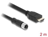 DeLOCK 81218 sensor- & aktuatorkabel 2 m M12 HDMI Sort