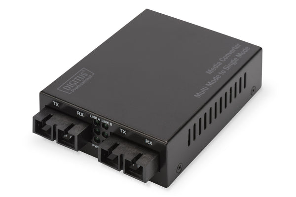 Digitus DN-82124 netværksomformer til medie 1000 Mbit/s 1310 nm Enkeltilstand, Multitilstand Sort