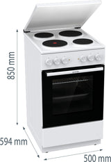 Gorenje GE5A23WH Fritstående komfur Elektrisk Forseglet plade Hvid
