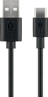 Goobay 59118 USB-kabel USB 2.0 0,5 m USB A USB C 0,48 Gbit/sek. Sort
