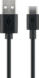 Goobay 38675 USB-kabel USB 2.0 0,1 m USB A USB C 0,48 Gbit/sek. Sort