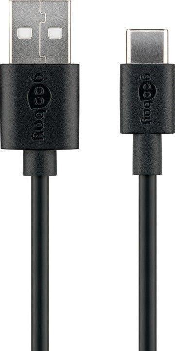 Goobay 38675 USB-kabel USB 2.0 0,1 m USB A USB C 0,48 Gbit/sek. Sort