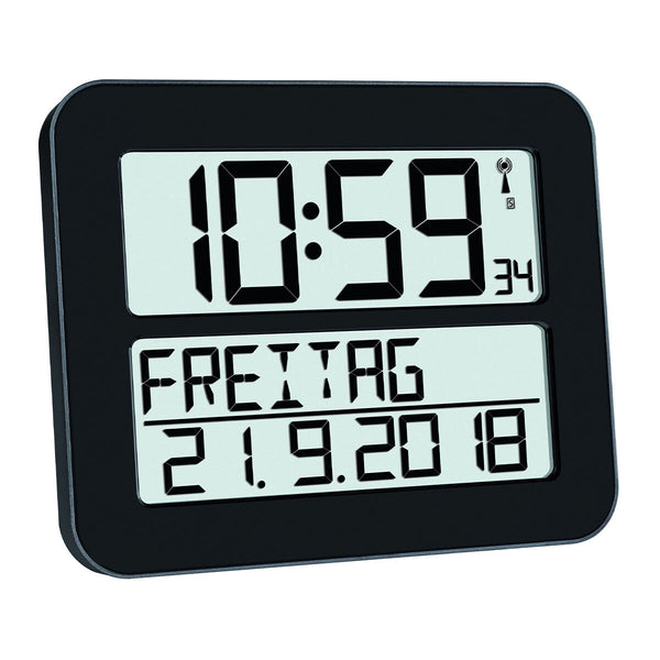 TFA-Dostmann TimeLine MAX Digital alarmur Sort