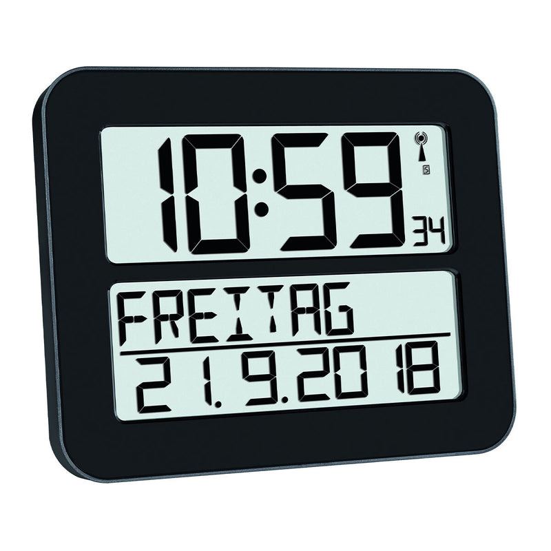 TFA-Dostmann TimeLine MAX Digital alarmur Sort