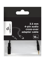Gembird CCA-419 lydkabel 0,18 m 3,5 mm Sort