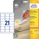 Avery L6023REV-25 print etiket Hvid Selvklæbende printeretiket