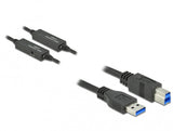 DeLOCK 85380 USB-kabel USB 3.2 Gen 1 (3.1 Gen 1) 10 m USB A USB B 5 Gbit/sek. Sort