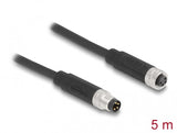 DeLOCK 80145 sensor- & aktuatorkabel 5 m M8 Sort